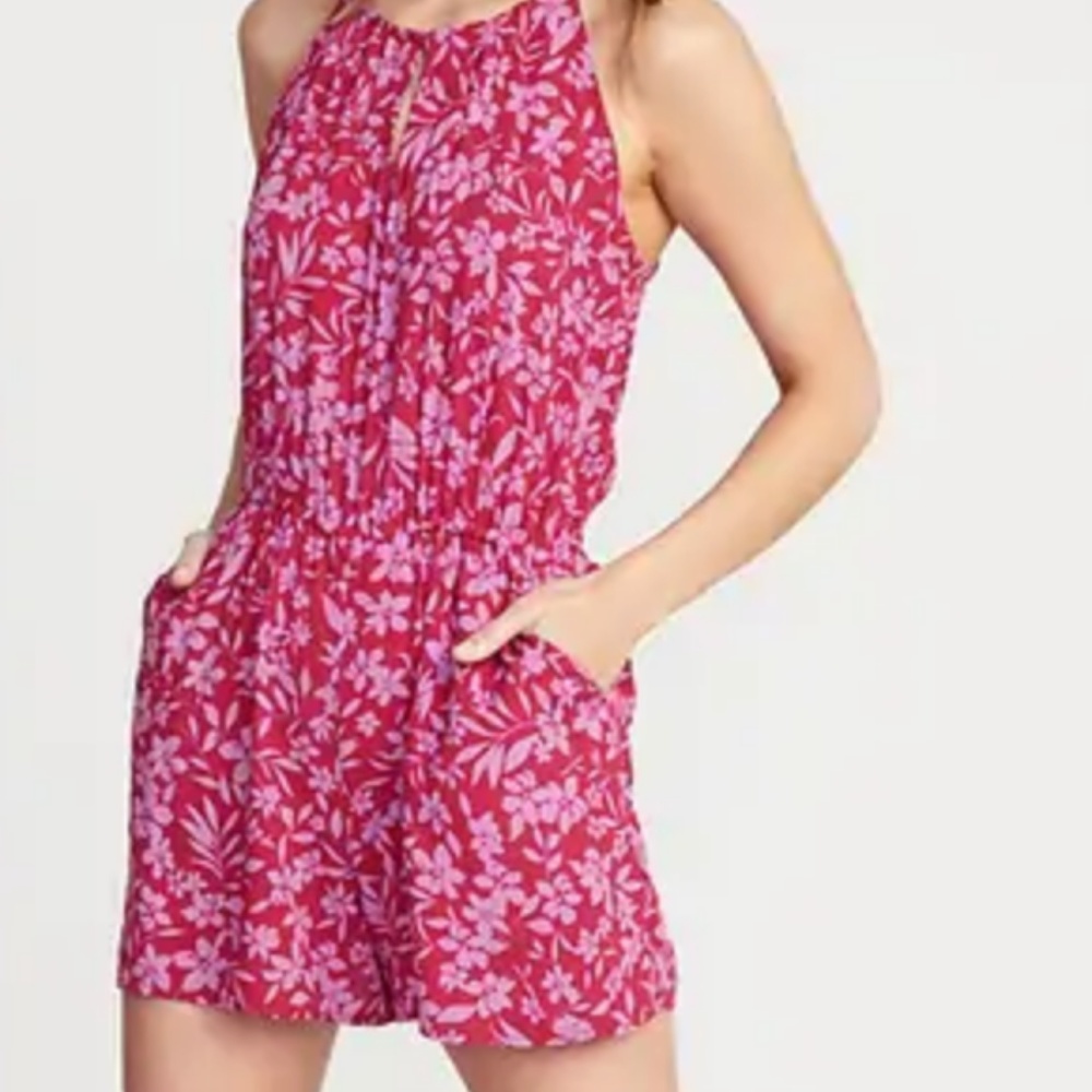 2/$15 Old Navy Pink Floral Romper